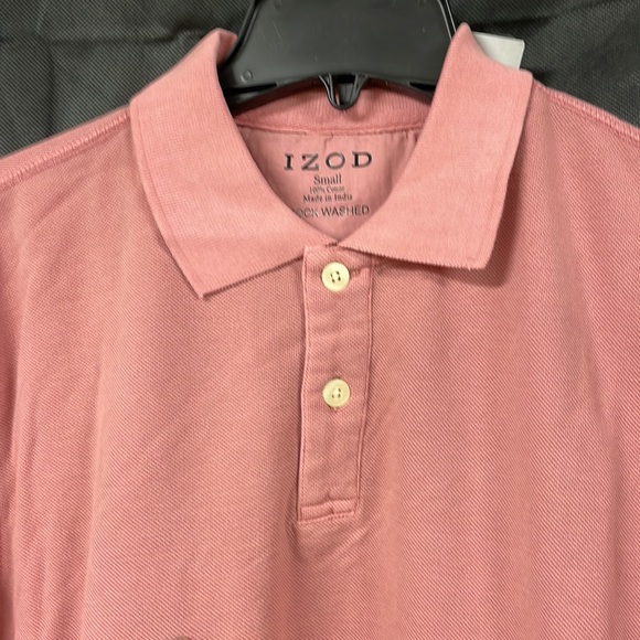 Izod Pull Over Short Sleeve  Button Shirt - Picture 4 of 7
